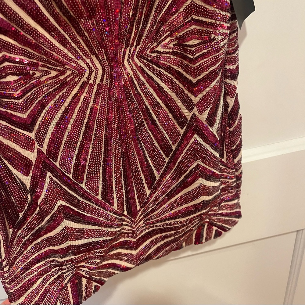 NWT Lulus Lost In Your Eyes Magenta Sequin Bodycon Mini Dress XS - Picture 5 of 10
